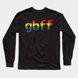 Gay BFF Typography Pride Rainbow Long Sleeve T-Shirt